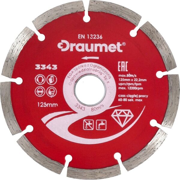 DRAUMET DRAUMET Tarcza diamentowa segmentowa 230 x 2,5 one size