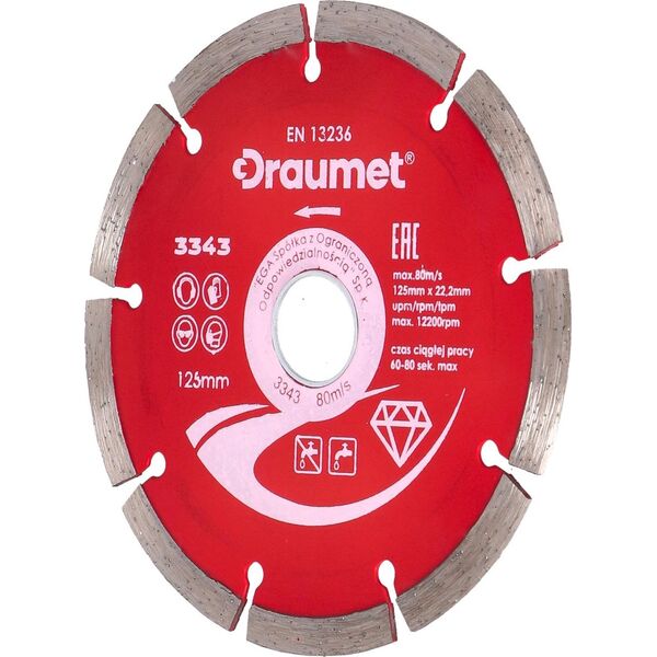 DRAUMET DRAUMET Tarcza diamentowa segmentowa 230 x 2,5 one size