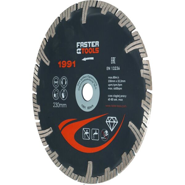 Faster Tools FASTER TOOLS Tarcza diamentowa segmentowa LUX 230 x 3,0 one size