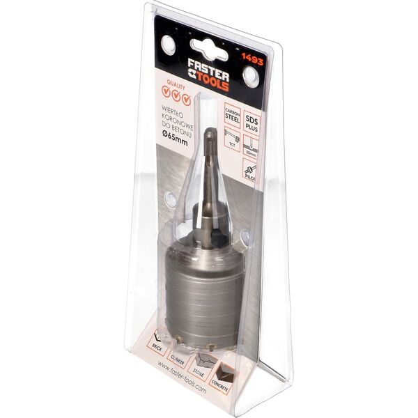 Faster Tools FASTER TOOLS Wiertło koronowe SDS+ 80 one size