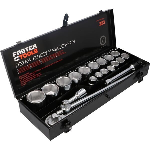 Zestaw narzędzi Faster Tools FASTER TOOLS Zestaw 20cz. 3/4" 19-50mm one size