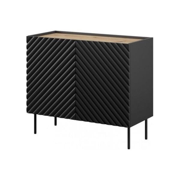 Cama Meble ML Komoda 2D ONDA 98x45x85 czarny