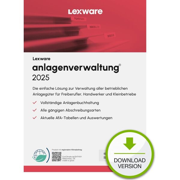 LEXWARE ESD anlagenverwaltung 2025 unbegrenzte Laufzeit Download