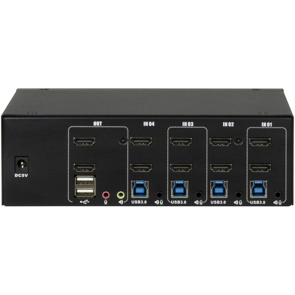 Inter-Tech IPC KVM Switch AC-42HUS HDMI, 4K@60Hz