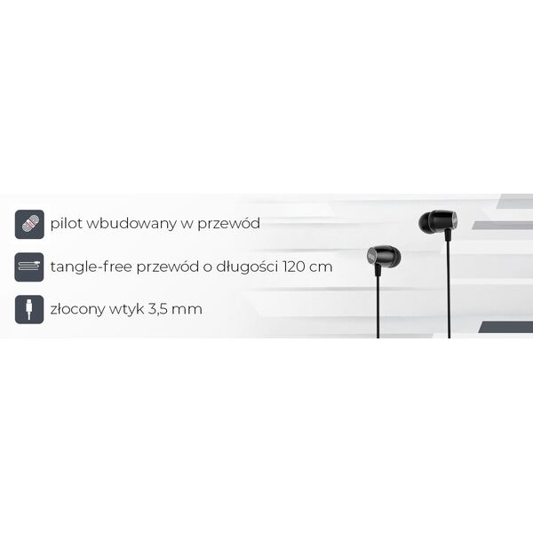 Słuchawki douszne AIWA ESTM-30BK 99dB 16ohm Czarne