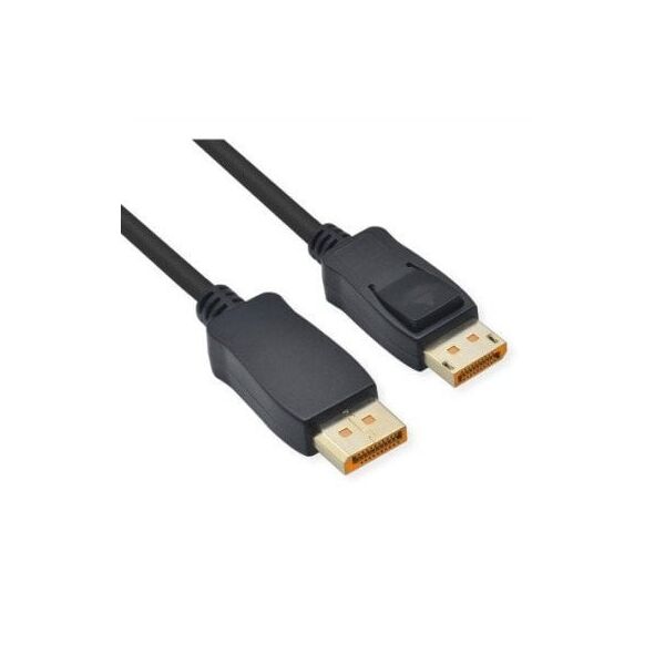 ROLINE Kabel DisplayPort, v2.1, 16K@60Hz, DP-DP, M/M, 80Gbit/s, UHBR20, DP-DP, M/M, czarny, 3 m