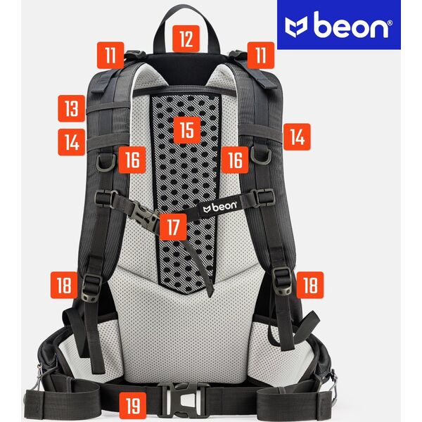Plecak turystyczny Beon Plecak turystyczny Beon XB540 Black