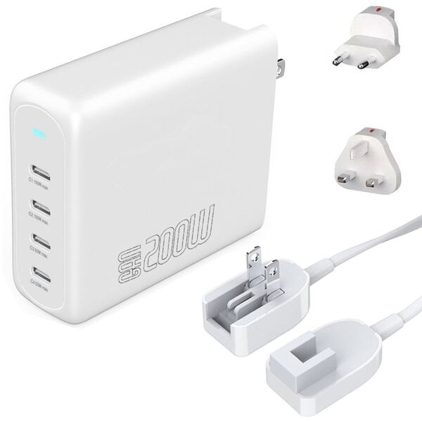 4smarts 545200 ładowarka do urządzeń przenośnych Laptop, Przenośna konsola do gier, Smartfon, Smartwatch, Tablet, Uniwersalne Biały Prąd przemienny Szybkie ładowanie Wewnętrzna