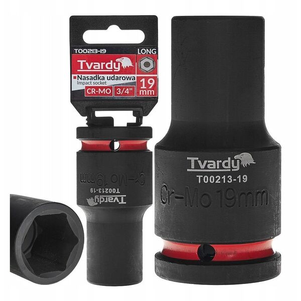 Μακριά καρυδάκι κρούσης 3/4" 6-γωνιακό 19mm CR-MO (1/20)