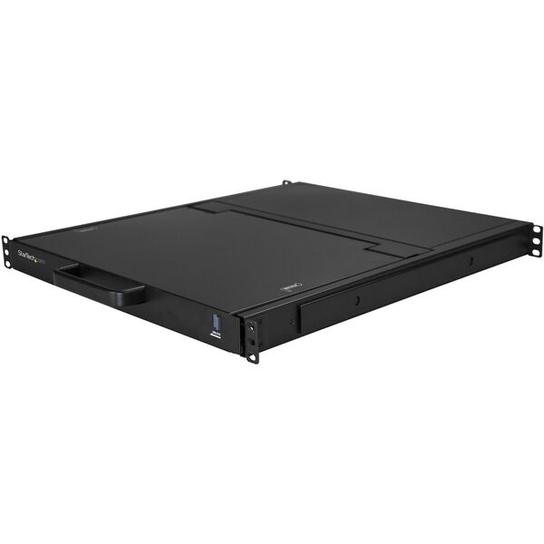 StarTech.com Rack KVM Konsole HD 1080p - US Tastatur(QWERTY), Ein Port VGA KVM mit 17" LCD Monitor - 1HE LCD KVM Konsolenschublade mit Kabeln - USB Unterstutzung - 50.000 MTBF (RKCONS17HD) - KVM-Konsole mit KVM-Switch - 1 Anschlusse - USB - 43.9 cm (