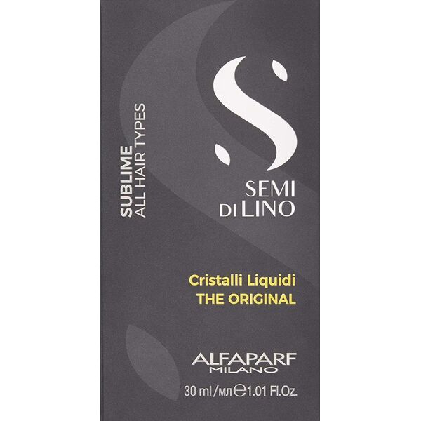 Alfaparf Spindesio suteikiantis plaukų aliejus Alfaparf Milano Semi Di Lino Sublime Cristalli Liquidi 30 ml