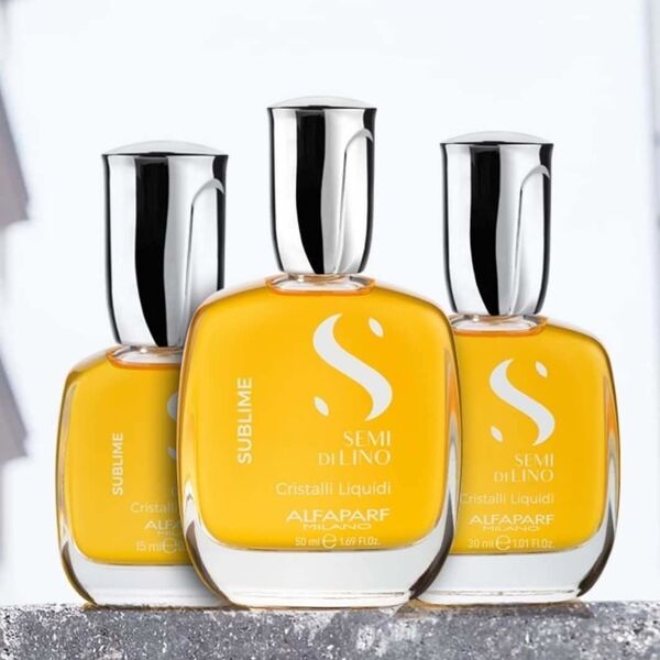 Alfaparf Spindesio suteikiantis plaukų aliejus Alfaparf Milano Semi Di Lino Sublime Cristalli Liquidi 30 ml