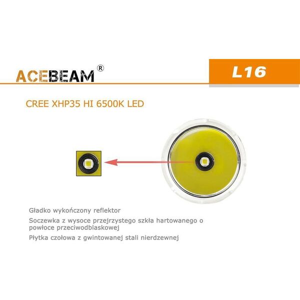 Latarka Acebeam Latarka Acebeam L16 CREE XHP35 HI LED
