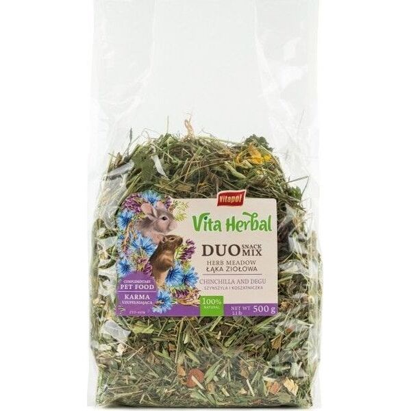 Vitapol VITAPOL - VITA HERBAL duo snack sianko łąka ziołowa szynszyl i kosztaniczka 500g