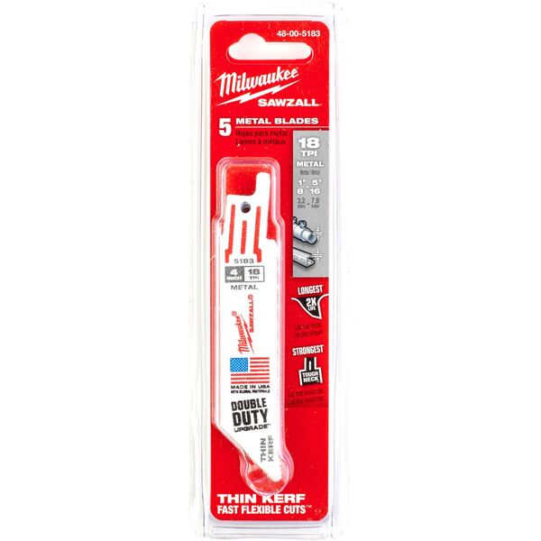 MILWAUKEE Πριονόλαμα S BIMETAL 100mm/18T /5τμχ.