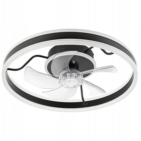 Lamkur Apollo 49915 ανεμιστήρας οροφής φωτιστικό 1x38W LED 3000K 4000 lm μαύρο