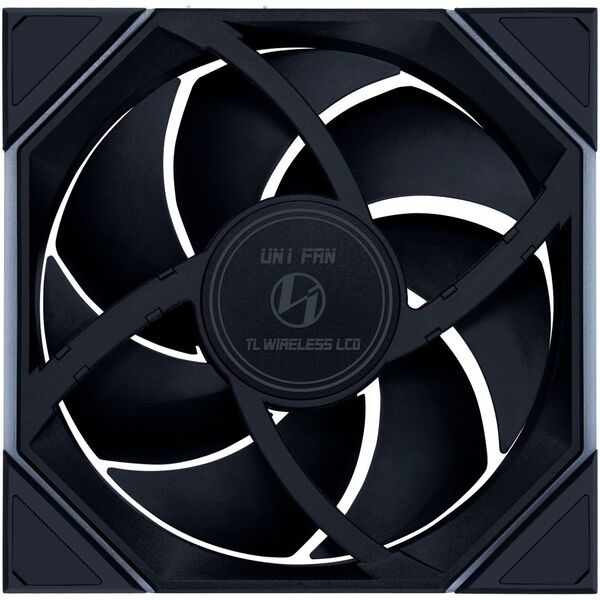 Lian Li UNI FAN TL LCD Wireless Lüfter, ARGB, PWM - Reverse Blade, 140mm, schwarz