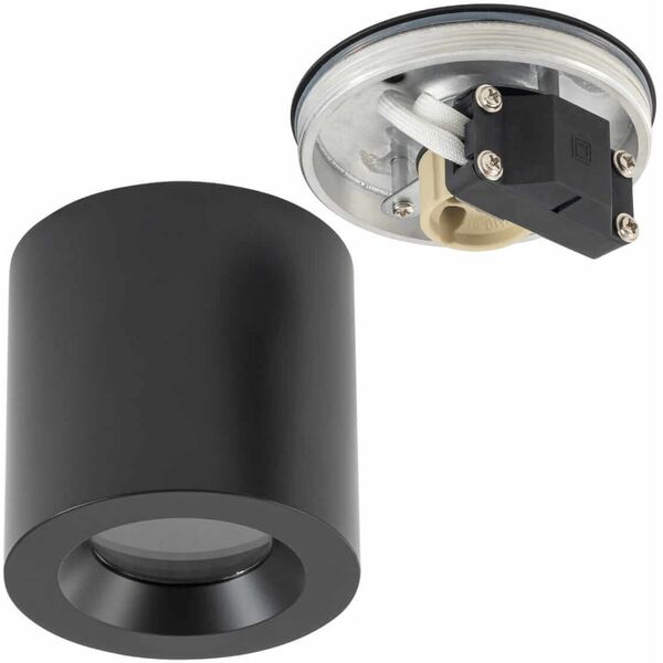 Lampa sufitowa łazienkowa Ceara 10714 IP44 tuba oczko punktowa czarna