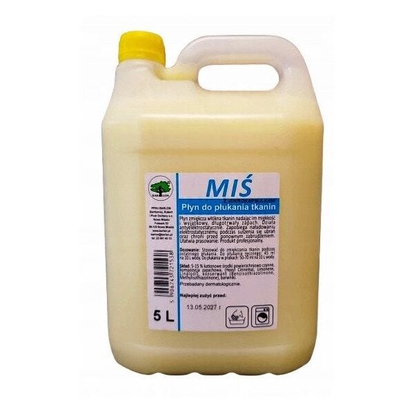 Barlon Miś - Płyn do płukania ubrań, żółty - 5 L