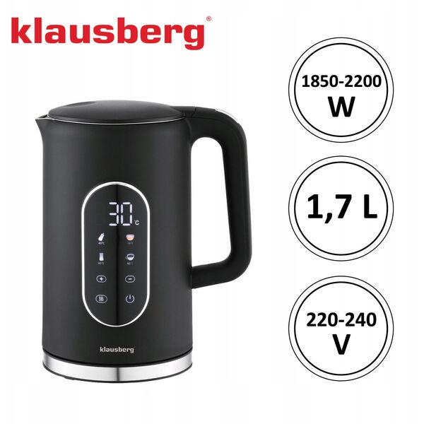 CZAJNIK ELEKTRYCZNY 1,7L KLAUSBERG KB-7891 LED REGULACJA TEMPERATURY