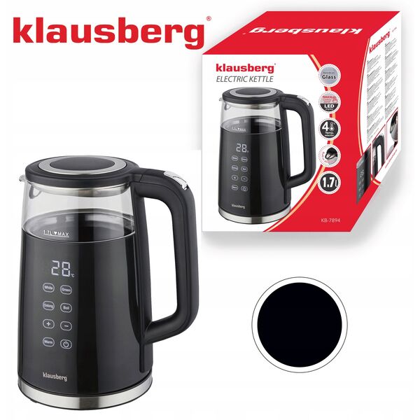 CZAJNIK ELEKTRYCZNY 1,7L KLAUSBERG KB-7894 LED REGULACJA TEMPERATURY