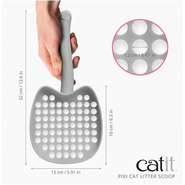 Catit Pixi Scoop, σέσουλα απορριμμάτων, γκρι, 32x15x5 cm 12314776 22517442654