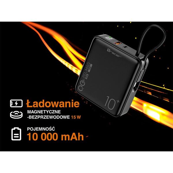Φορητός φορτιστής TRACER Scout 10000mAh MAG+PD+QC