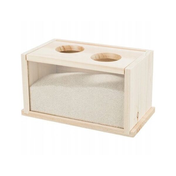 Basen do k�pieli piaskowych, dla myszy/chomik�w, drewno, 28 � 15 � 15 cm