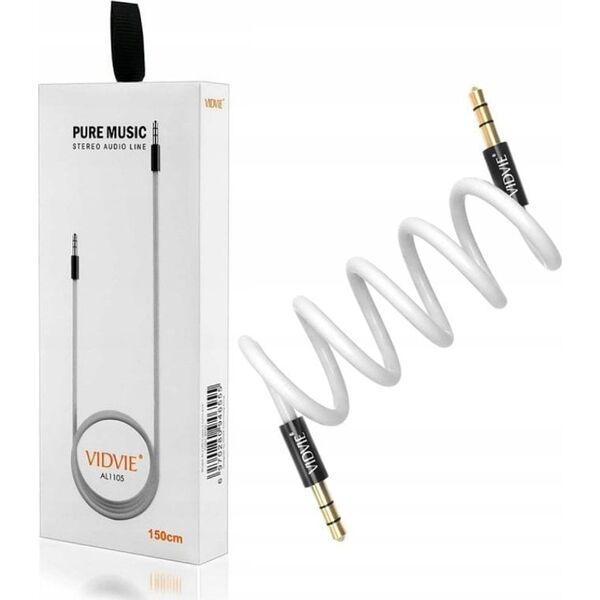 Kabel USB Vidvie KABEL AUX DO GŁOŚNIKA JACK 3.5MM-JACK 3.5MM 1,5M