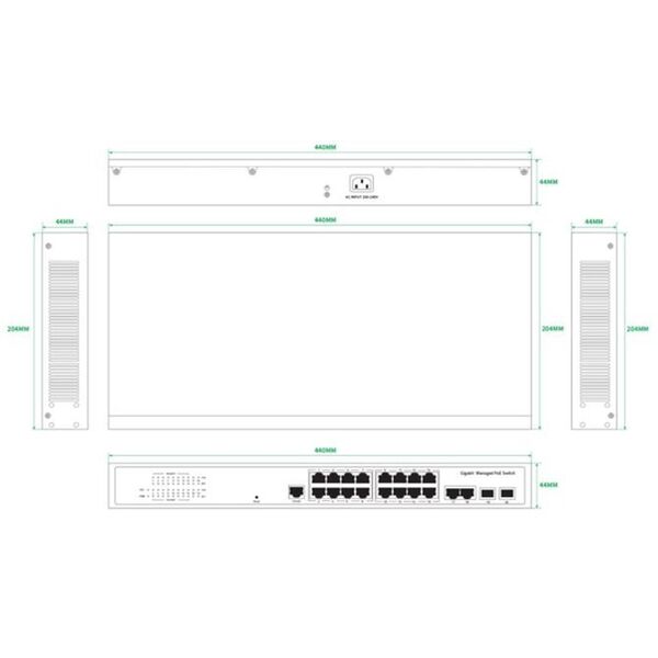 Managed Layer 2+ Switch, 16