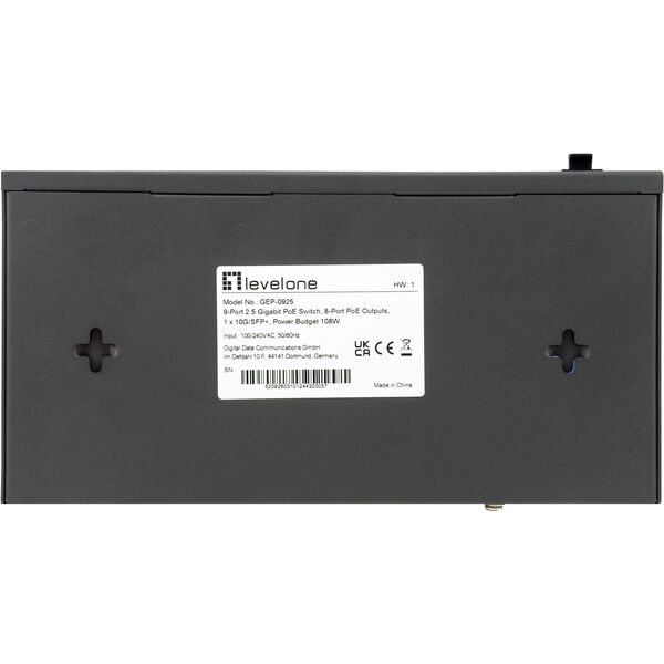 LevelOne Switch  9x GE GEP-0925 2.5GbE       108W  8xPoE+ sw
