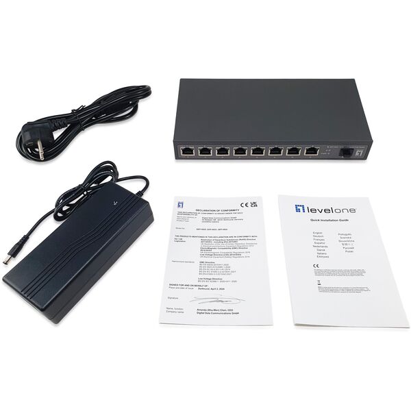 LevelOne Switch  9x GE GEP-0925 2.5GbE       108W  8xPoE+ sw