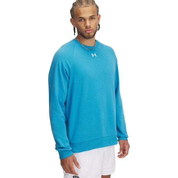 Bluza bez kaptura Under Armour Rival Fleece Crew - ether blue/white