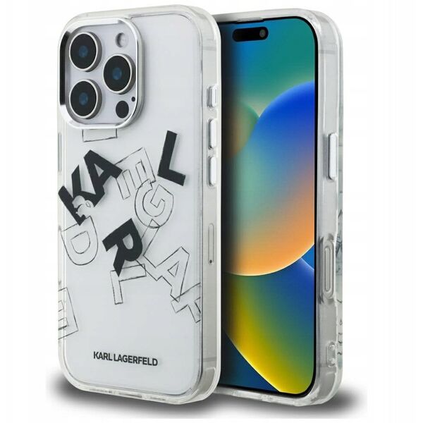 Etui Karl Lagerfeld IML Sketched Graphic do Apple iPhone 16 Pro Max przezroczysty