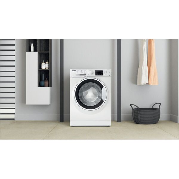 Whirlpool Washing machine | WRBSB 6249 W EU | Energy efficiency class C | Front loading | Washing capacity 6 kg | 1200 RPM | Depth 43 cm | Width 60 cm | LED | White