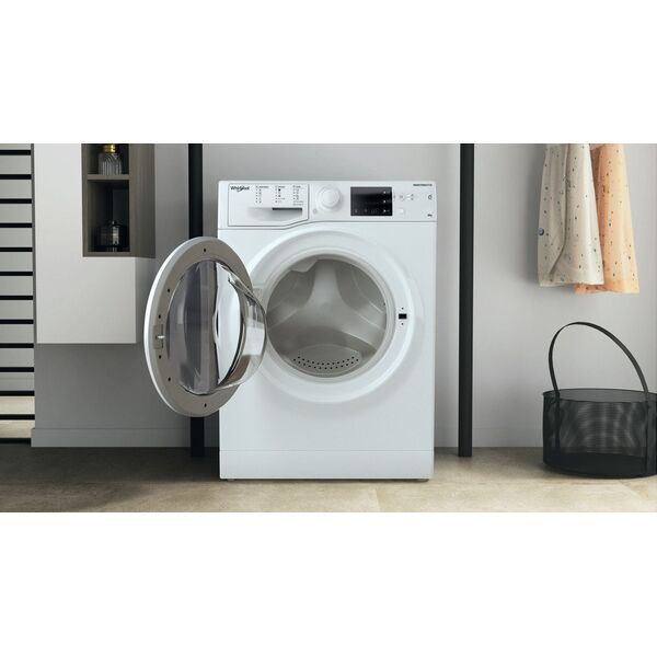Whirlpool Washing machine | WRBSB 6249 W EU | Energy efficiency class C | Front loading | Washing capacity 6 kg | 1200 RPM | Depth 43 cm | Width 60 cm | LED | White