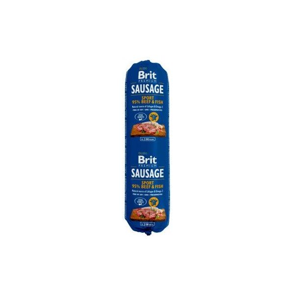 Brit Premium Sausage Sport wołowina z rybą 800g