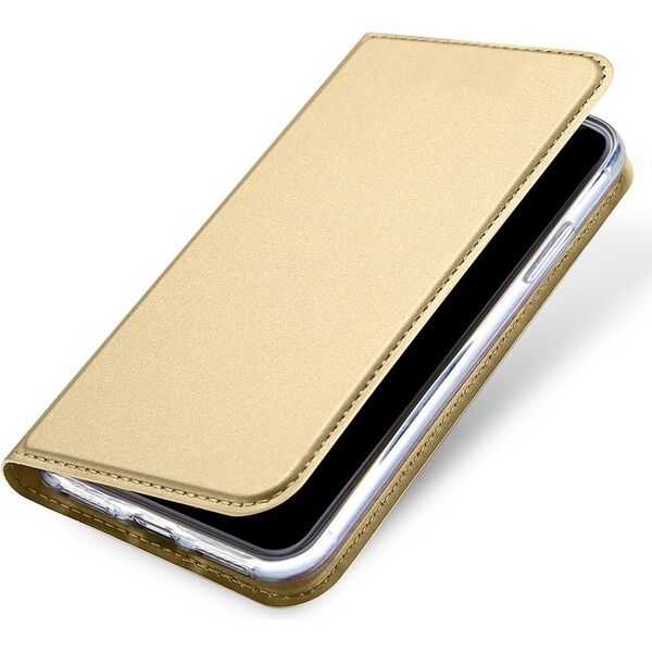 Dux Ducis Etui skin leather iPhone X/XS złote
