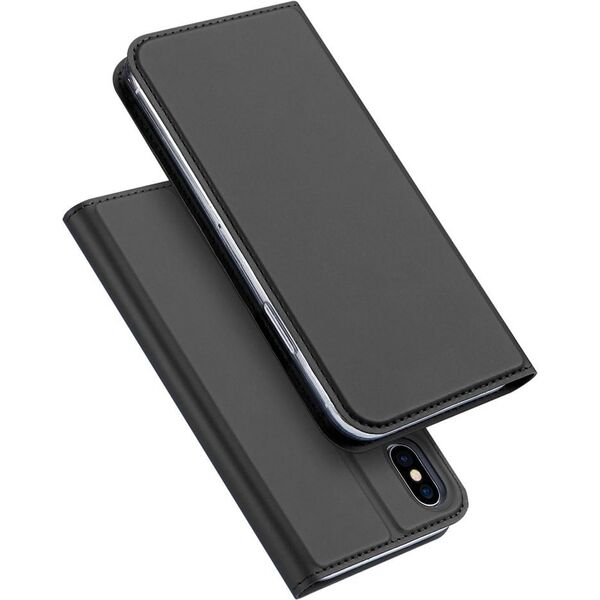 Dux Ducis Etui skin leather iPhone X/XS szare