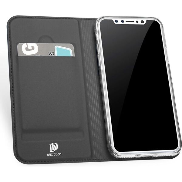 Dux Ducis Etui skin leather iPhone X/XS szare