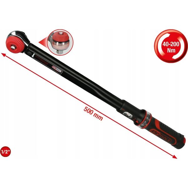 KS Tools KS Tools 1/2 ERGOTORQUE 40-20Nm Ratchet Torque Wrench