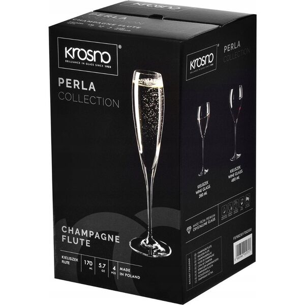 Krosno Kieliszki do szampana prosecco KROSNO Perla 4szt