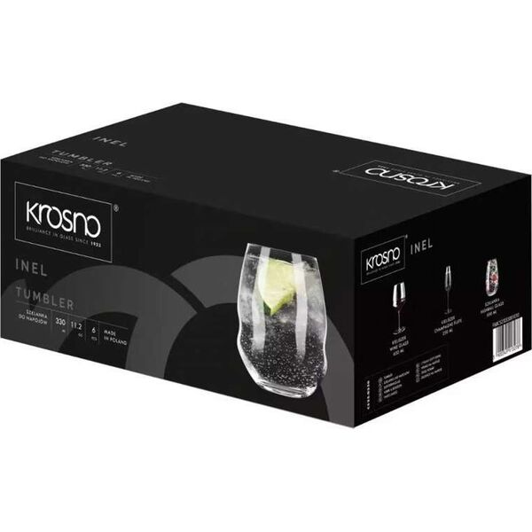 Triton Szklanki do napojów Inel KROSNO 330 ml KPL 6 SZT