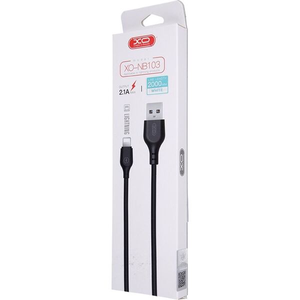 Kabel USB XO USB-A - Lightning 2 m Biały (8_2241421)