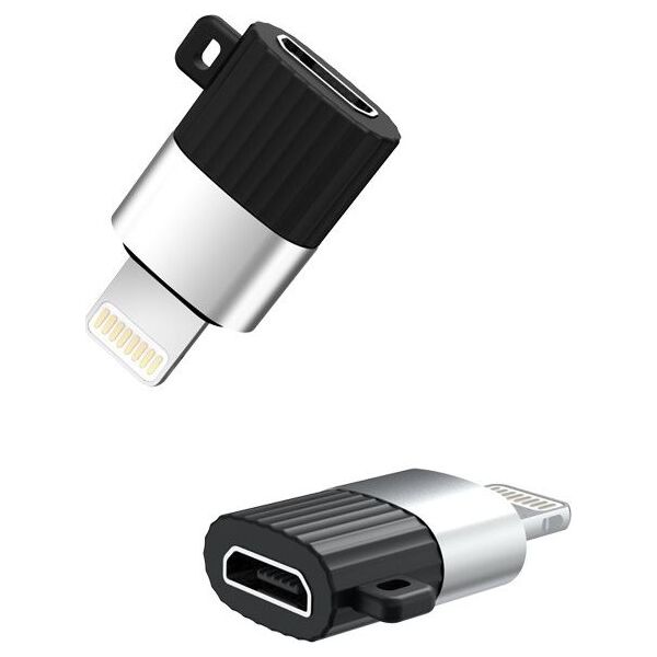 Adapter USB XO NB149 Lightning - microUSB Czarny  (8_2256894)
