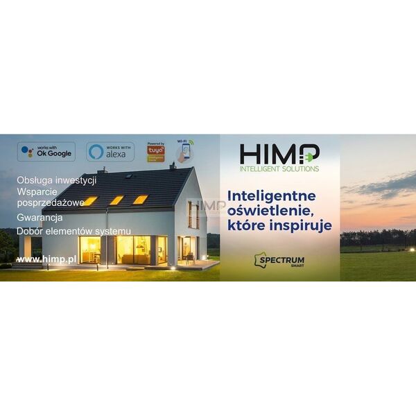 Spectrum Żarówka LED GLS 5W E-27 COG 230V CCT+DIMM MILKY Wi-Fi Spectrum SMART himp