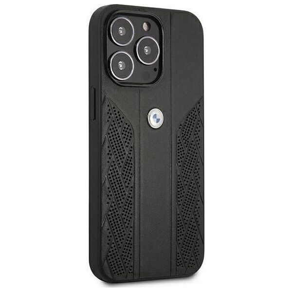 BMW Etui BMW BMHCP13LRSPPK Apple iPhone 13 Pro czarny/black hardcase Leather Curve Perforate