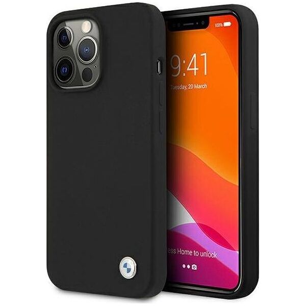 BMW Etui BMW BMHCP13XSILBK Apple iPhone 13 Pro Max czarny/black hardcase Silicone Signature