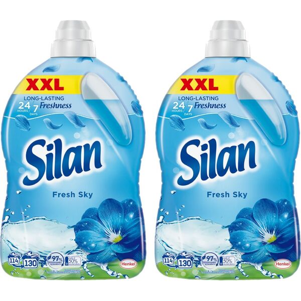Płyn do płukania Silan 2x Płyn do płukania tkanin SILAN Fresh Sky 130 prań 2,86l