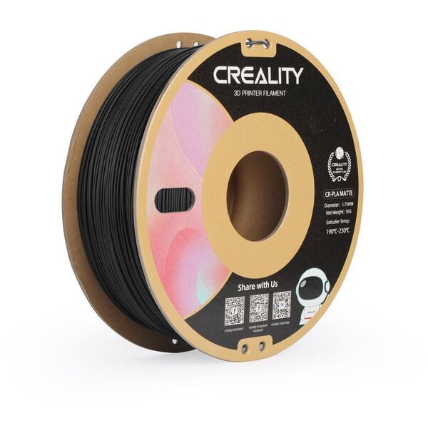 Creality CR-PLA Matte filament for 3D printers, 1.75 mm, matte black